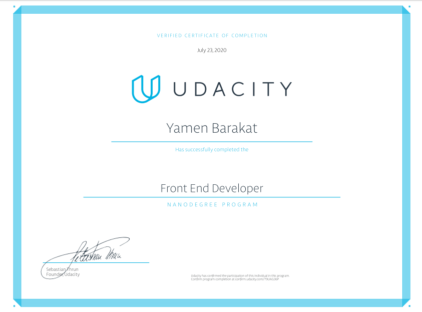 Front End Developer Nano Degree